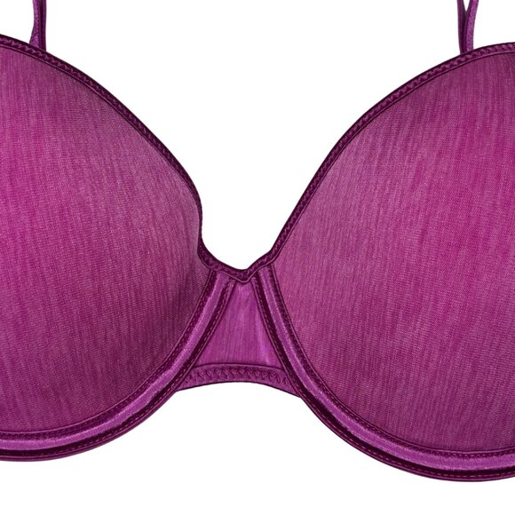 NWT Van Elle “Illuminator” Demi Contour Underwire Bra – 34C ( Berry Purple ) - Picture 2 of 7